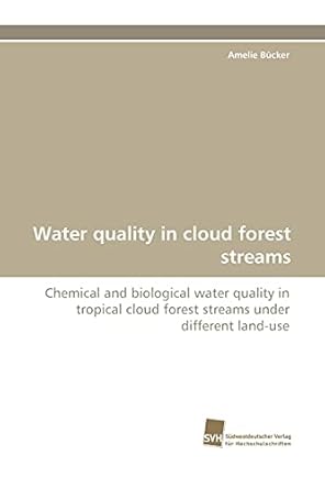 water quality in cloud forest streams chemical and biological water quality in tropical cloud forest streams