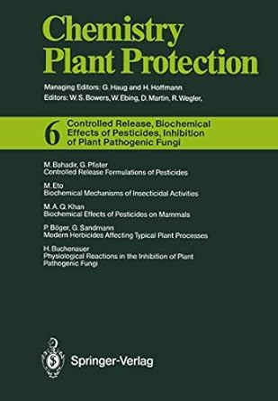 controlled release biochemical effects of pesticides inhibition of plant pathogenic fungi 1st edition mufit