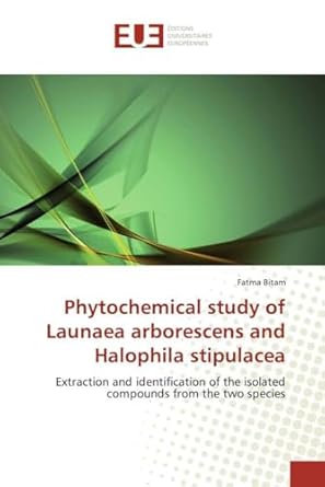 phytochemical study of launaea arborescens and halophila stipulacea extraction and identification of the