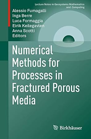 numerical methods for processes in fractured porous media 1st edition alessio fumagalli ,inga berre ,luca