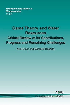 game theory and water resources critical review of its contributions progress and remaining challenges 1st