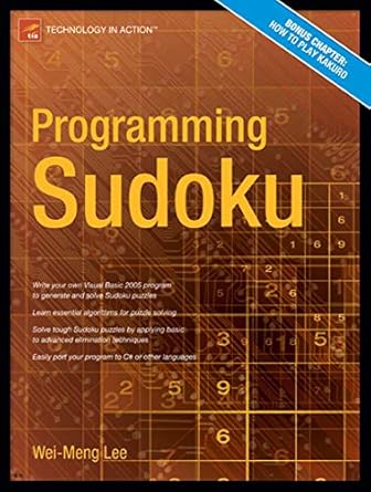 programming sudoku 1st edition wei meng lee 1590596625, 978-1590596623