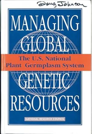 the u s national plant germplasm system 1st edition national research council ,board on agriculture