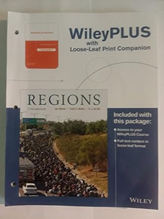 geography realms regions and concepts 17e wileyplus learning space registration card + loose leaf print