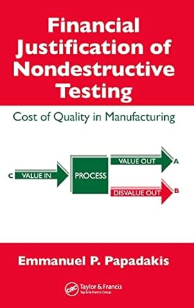 financial justification of nondestructive testing 1st edition emmanuel p papadakis 0849397197, 978-0849397196