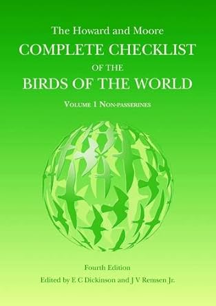 complete checklist of the birds of the world vol 1 non passerines 1st edition edward c dickinson ,jr remsen,