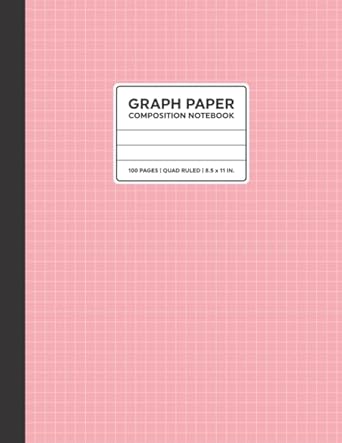 graph paper composition notebook grid paper notebook quad ruled 100 pages 8 5 x 11 pink 1st edition