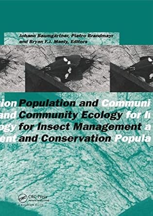 population and community ecology for insect management and conservation proceedings of the ecology and