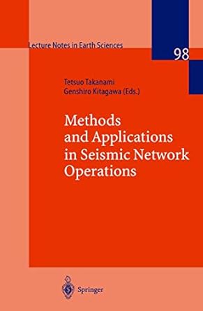 methods and applications of signal processing in seismic network operations 1st edition tetsuo takanami