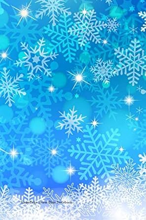 snowflake snow blue notebook 6 x 9 in 15 2 x 22 9 cm 1st edition papersian journals 1099642868, 978-1099642869