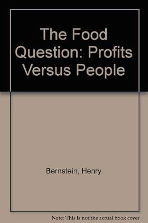 food question 1st edition henry bernstein 0853458030, 978-0853458036