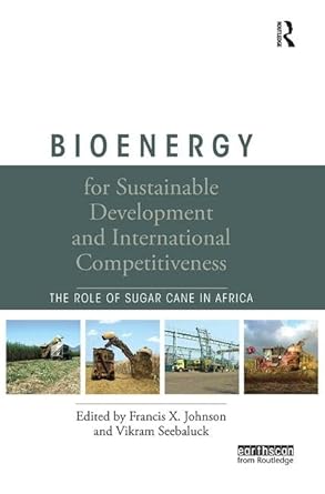 bioenergy for sustainable development and international competitiveness the role of sugar cane in africa 1st