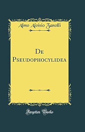 de pseudophocylidea 1st edition almo aloisio zanolli 0366066269, 978-0366066261