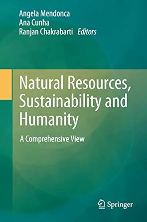 natural resources sustainability and humanity a comprehensive view 1st edition angela mendonca ,ana cunha