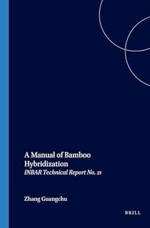 a manual of bamboo hybridization 1st edition guangchu zhang ,zhang guangchu 9067643564, 978-9067643566