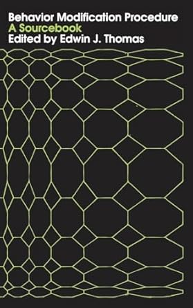 behavior modification procedure a sourcebook 1st edition edwin j thomas 1138519332, 978-1138519336