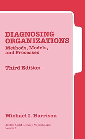 diagnosing organizations methods models and processes 1st edition michael i harrison 0761925716,
