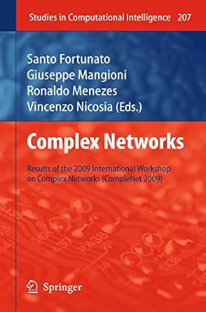 complex networks results of the 1st international workshop on complex networks 1st edition ronaldo menezes
