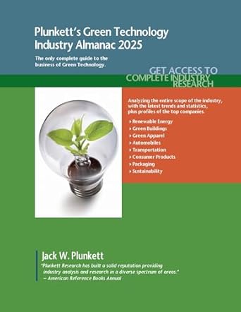 plunketts green technology industry almanac 2025 green technology industry market research statistics trends