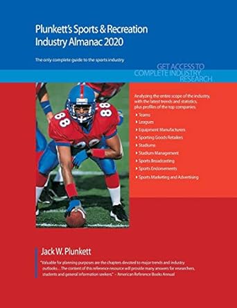 plunketts sports and recreation industry almanac 2020 sports and recreation industry market research