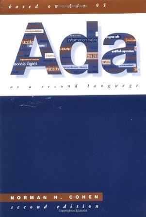 ada as a second language 1st edition norman cohen 0070116075, 978-0070116078