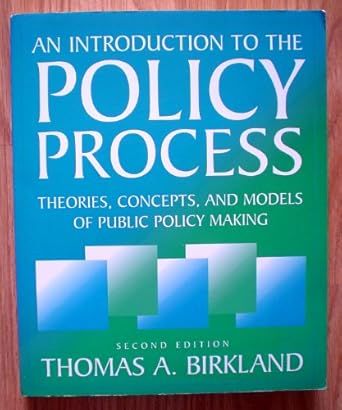 an introduction to the policy process theories concepts and models of public policy making 1st edition thomas