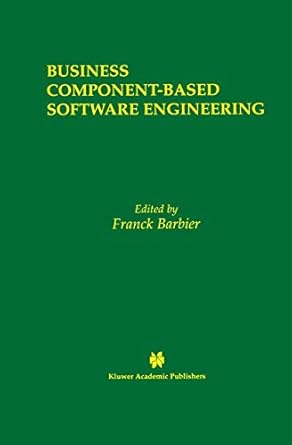 business component based software engineering 1st edition franck barbier 1402072074, 978-1402072079