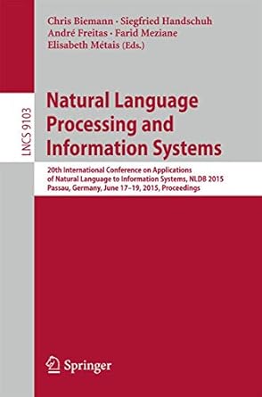 natural language processing and information systems 20th international conference on applications of natural