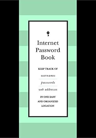 internet password book keep track of usernames passwords and web addresses in one easy and organized location