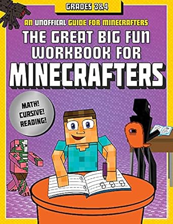 the great big fun workbook for minecrafters grades 3 and 4 an unofficial workbook 1st edition sky pony press