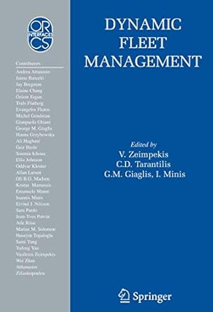 dynamic fleet management concepts systems algorithms and case studies 1st edition vasileios s zeimpekis