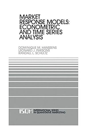 market response models econometric and time series analysis 1st edition dominique m hanssens ,leonard j