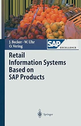retail information systems based on sap products 1st edition jorg becker ,wolfgang uhr ,oliver vering ,l