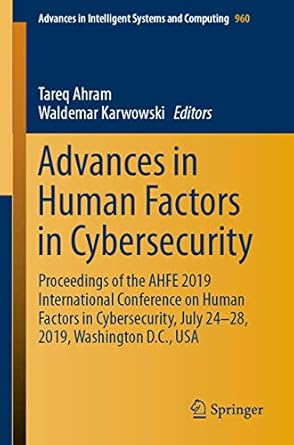 advances in human factors in cybersecurity proceedings of the ahfe 2019 international conference on human