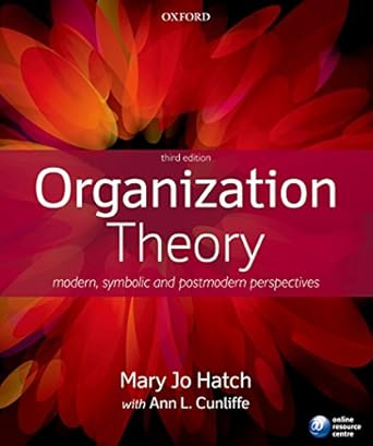 organization theory modern symbolic and postmodern perspectives 1st edition mary jo hatch ,ann l cunliffe