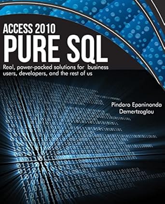 access 2010 pure sql real power packed solutions for business users developers and the rest of us 1st edition