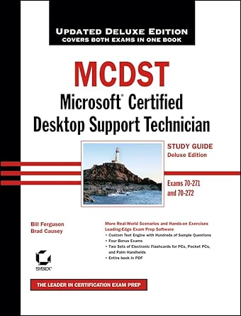 mcdst microsoft certified desktop support technician study guide exams 70 271 and 70 272 1st edition bill