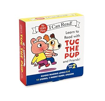 learn to read with tug the pup and friends box set 2 a box of 11 stories 1 parent guide and reward stickers