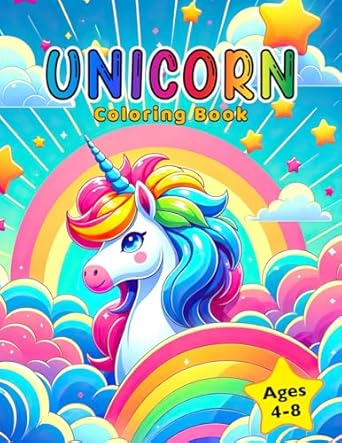unicorn coloring book for kids ages 4 8 1st edition golden age press ,enchanted willow 1955421013,