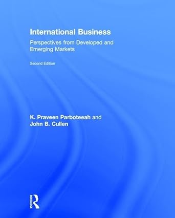 international business perspectives from developed and emerging markets 2nd edition k praveen parboteeah