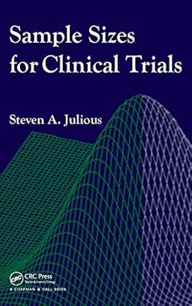 sample sizes for clinical trials 1st edition steven a julious 1584887397, 978-1584887393