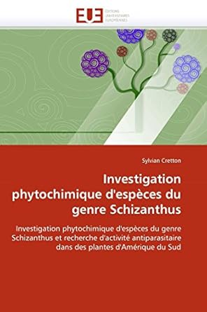 investigation phytochimique despeces du genre schizanthus investigation phytochimique despeces du genre