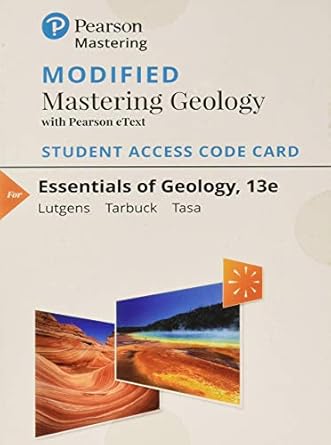 essentials of geology modified mastering geology with pearson etext access code 1st edition frederick lutgens