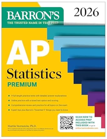 ap statistics premium 2026 prep book with 9 practice tests + comprehensive review + online practice 1st
