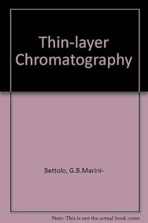 thin layer chromatography a scientific report of the istituto superiore di sanita rome 1st edition editor