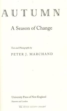 autumn a season of change 1st edition peter j marchand 0874518695, 978-0874518696