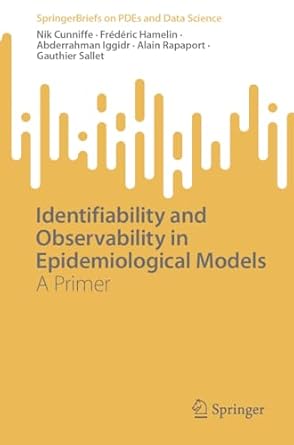 identifiability and observability in epidemiological models a primer 1st edition nik cunniffe ,frederic