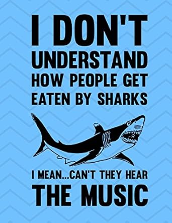 shark notebook blank unlined paper 8 5 x 11 200 pages school student teacher office 1st edition rengaw