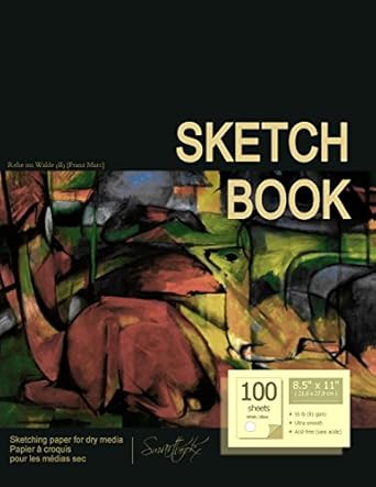 sketchbook sketchpad / drawing book by smart bookx 100 white sheets 8 5 x 11 paperback 1st edition smart