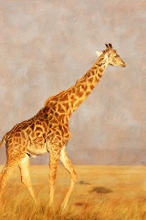 walking giraffe lined notebook with margins 101 pages medium ruled 6 x 9 journal soft cover 1st edition